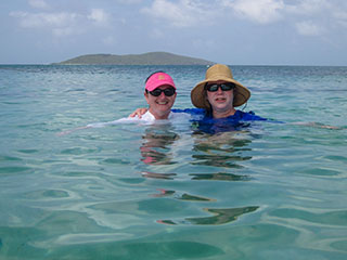 Joan and Darcy in the Caribbean